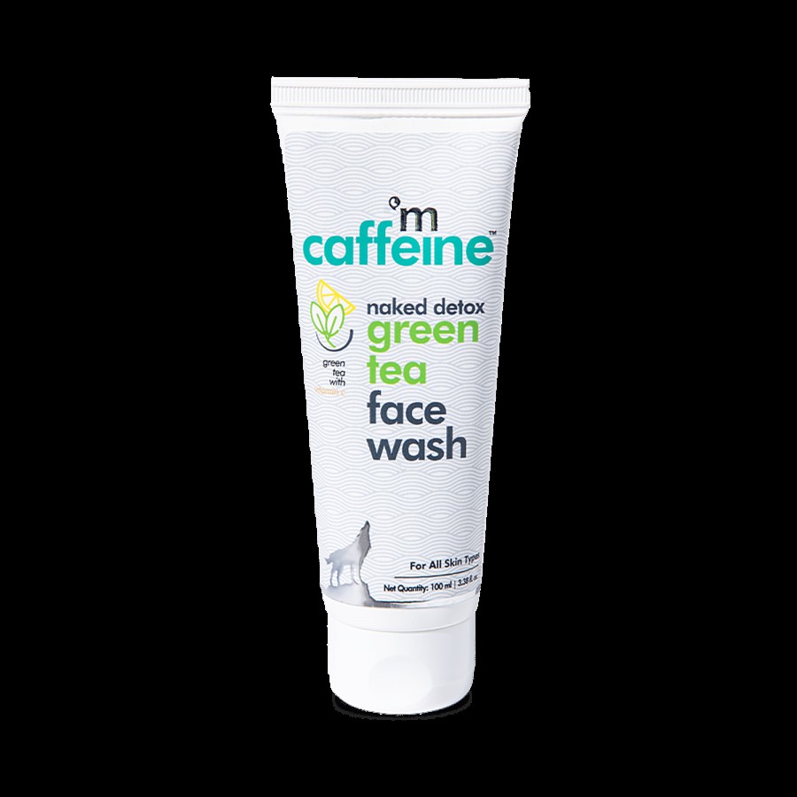 mCaffeine Naked Detox Green Tea Face Wash - Removes Dirt