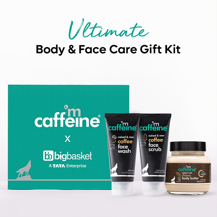 mCaffeine Ultimate Body & Face Care Gift Kit - Coffee Face Wash & Scrub