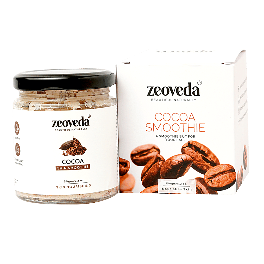 zeoveda Natural Cocoa Skin Smoothie Face Wash With Cocoa Butter & Coconut Oil For Dry Skin