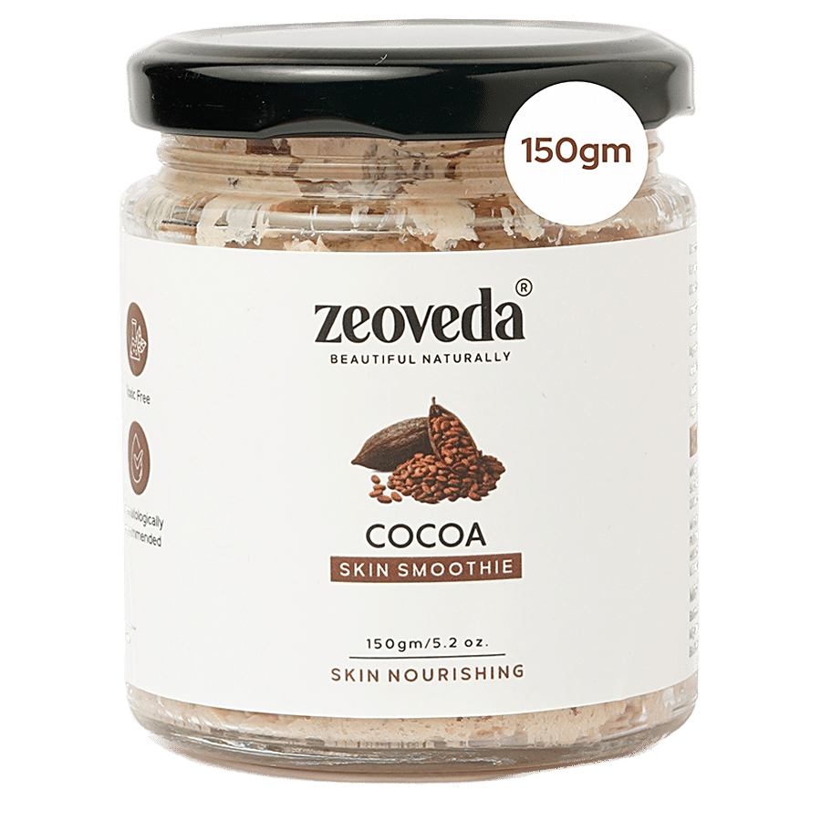 zeoveda Natural Cocoa Skin Smoothie Face Wash With Cocoa Butter & Coconut Oil For Dry Skin