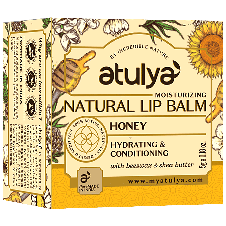 ATULYA Moisturising Natural Lip Balm - With Beeswax