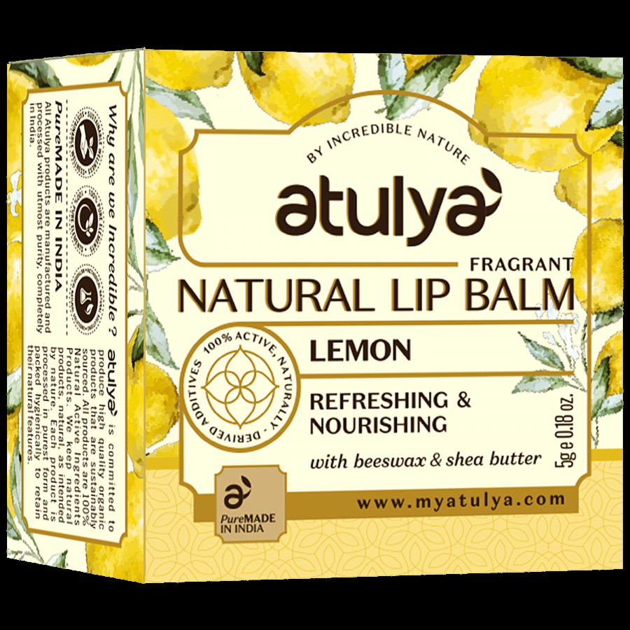 Atulya Fragrant Natural Lip Balm - With Beeswax