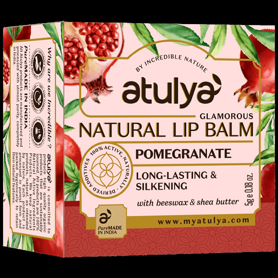 Atulya Glamorous Natural Lip Balm - With Beeswax