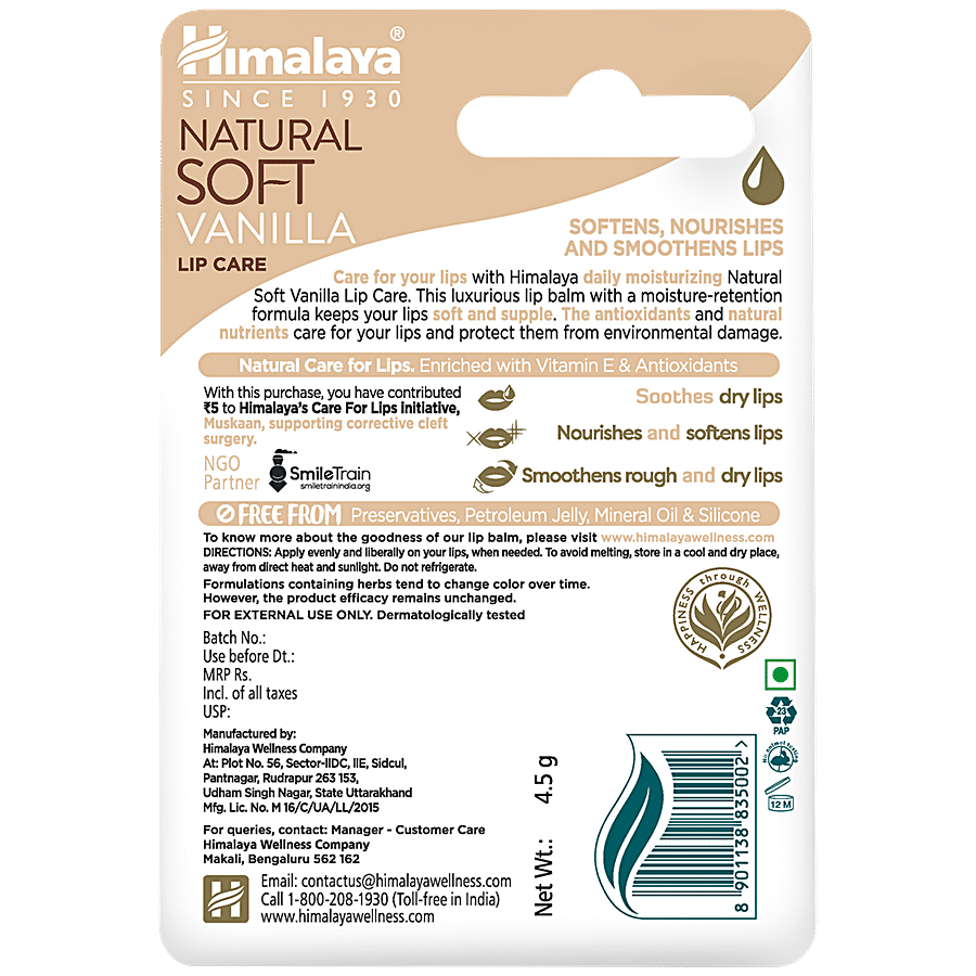 Himalaya Natural Soft Vanilla Lip Care