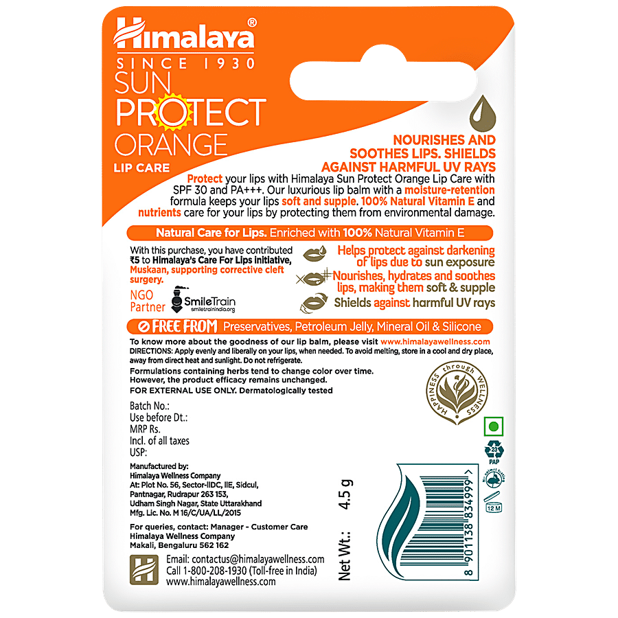 Himalaya Sun Protect Orange Lip Care