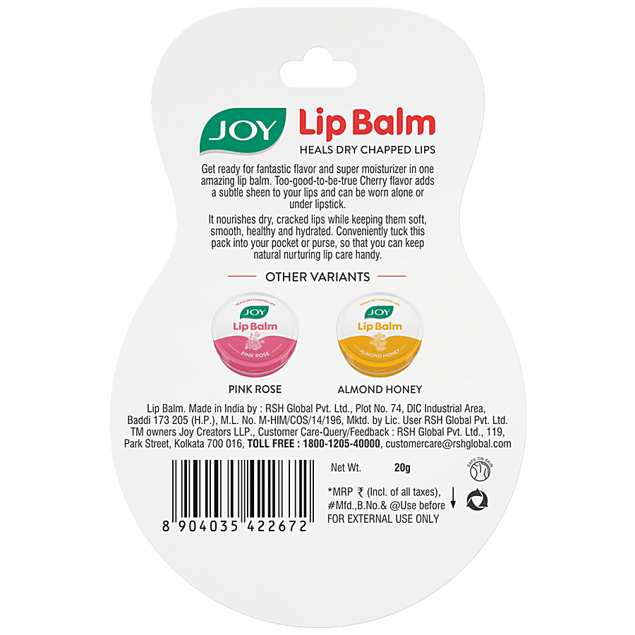 Joy Cherry Glow Lip Balm - Long-Lasting