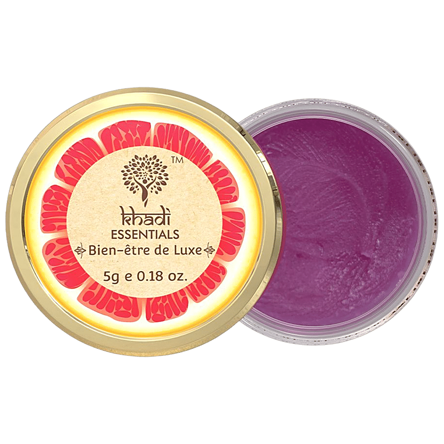 Khadi Essentials Wine Grapefruit Lip Balm - With Vitamin E & SPF 20