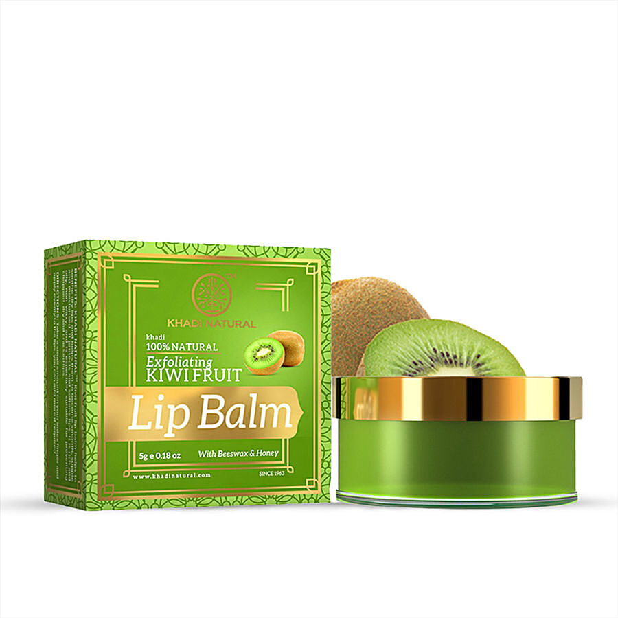 Khadi Natural Kiwi Fruit Lip Balm - With Beeswax & Honey