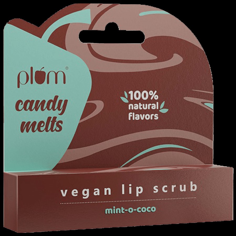 Plum Candy Melts Vegan Lip Scrub - With Plant-Based Oils & Waxes