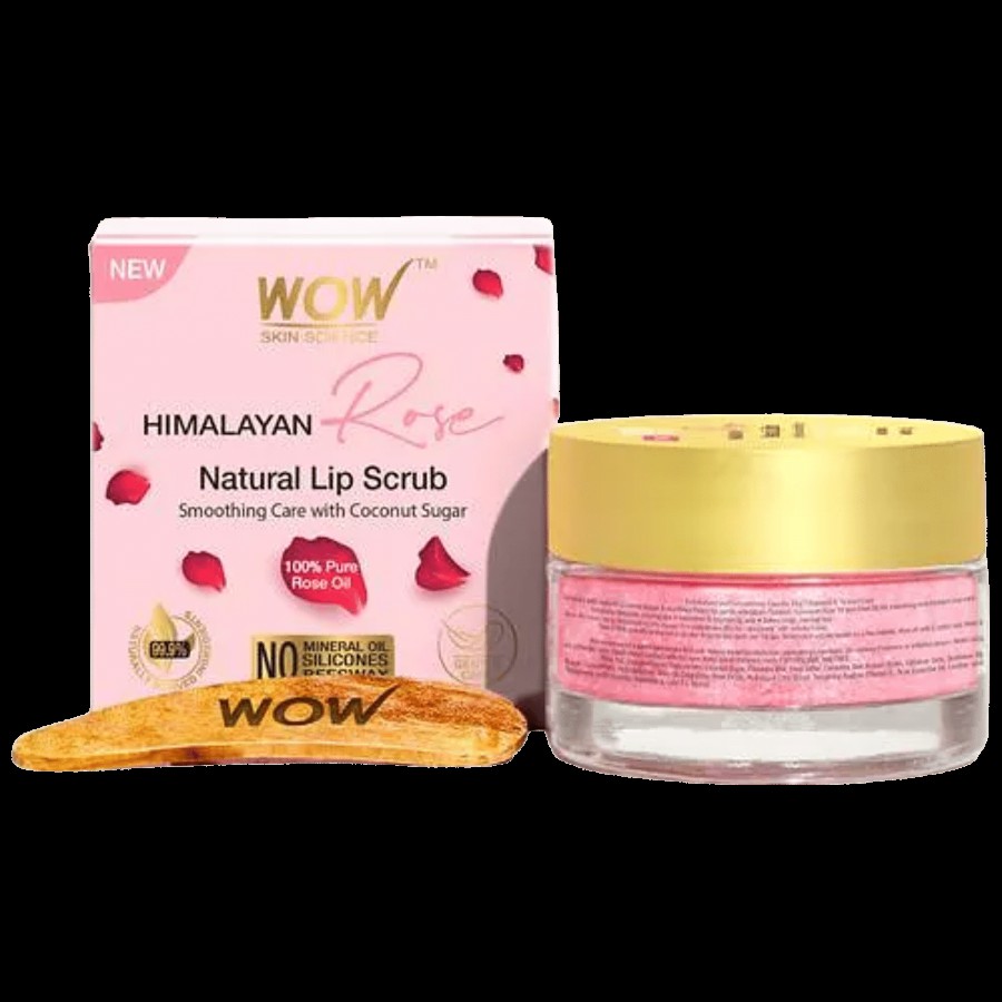 Wow Skin Science Himalayan Rose Lip Scrub - Exfoliates