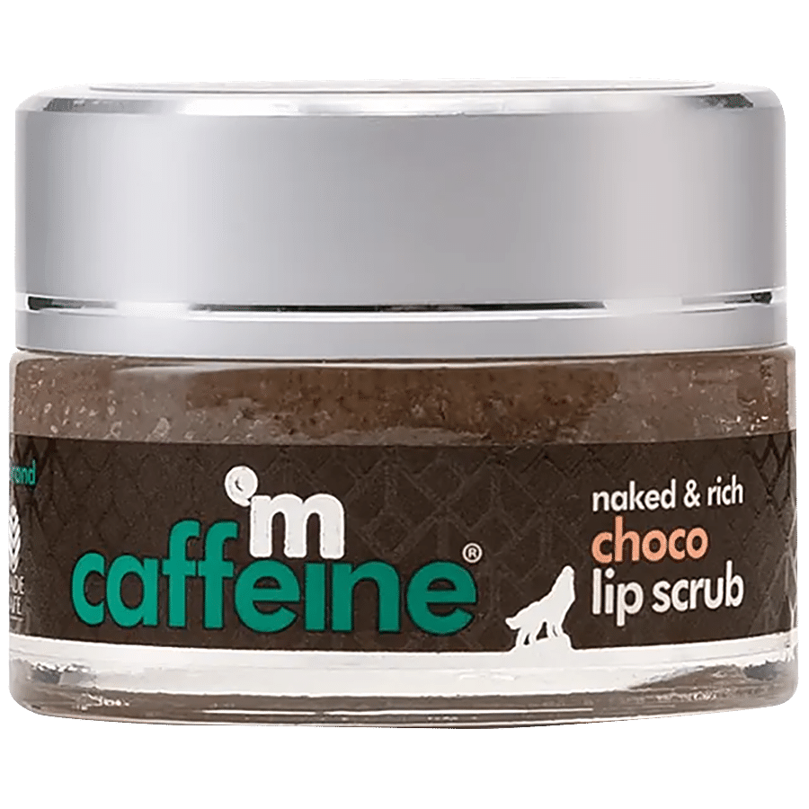 mCaffeine Gently Exfoliating Choco Lip Scrub - For Chapped & Sensitive Lips