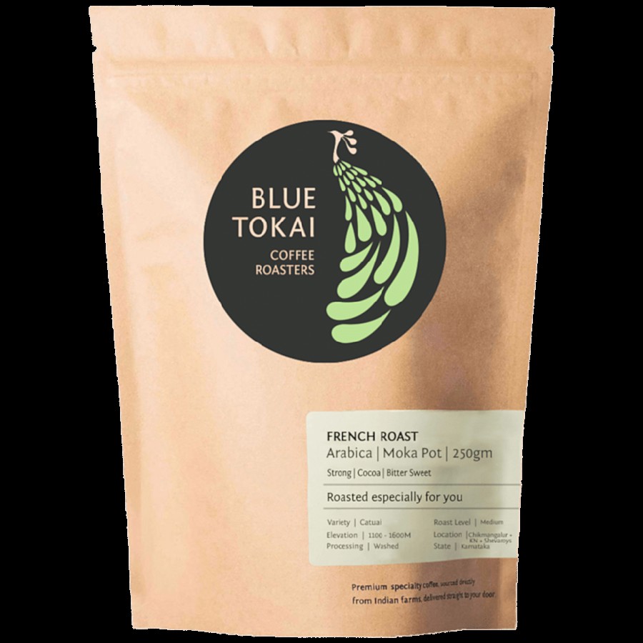 Blue Tokai French Roast Moka Pot Coffee - 100% Arabica