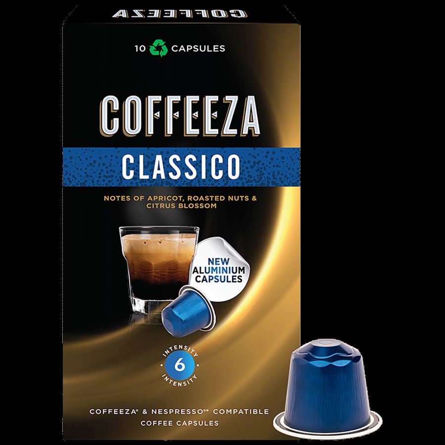 Coffeeza Classico Aluminium Coffee Capsules - Notes Of Apricot