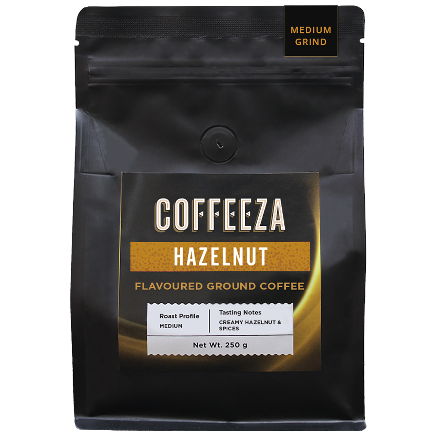 Coffeeza Hazelnut Flavoured Ground Coffee - Medium Grind