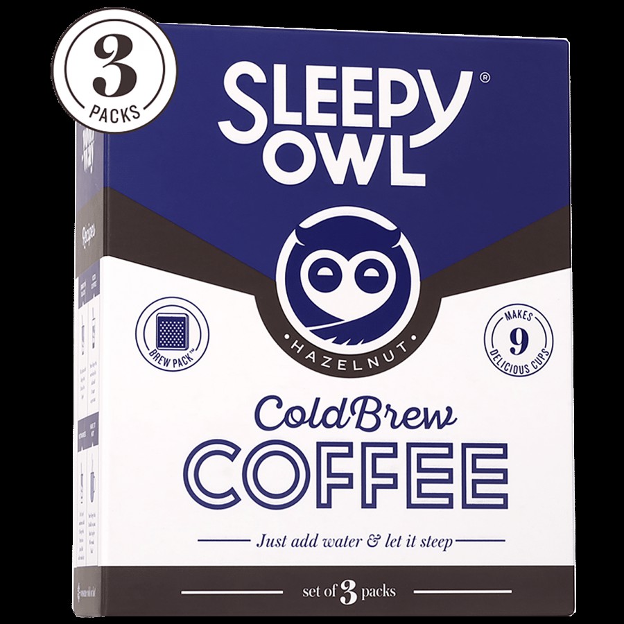 Sleepy Owl Hazelnut Cold Brew Packs