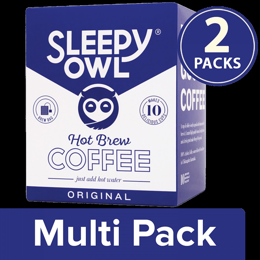 Sleepy Owl Hot Brew Coffee - Original (20 Bags x 15 g each)