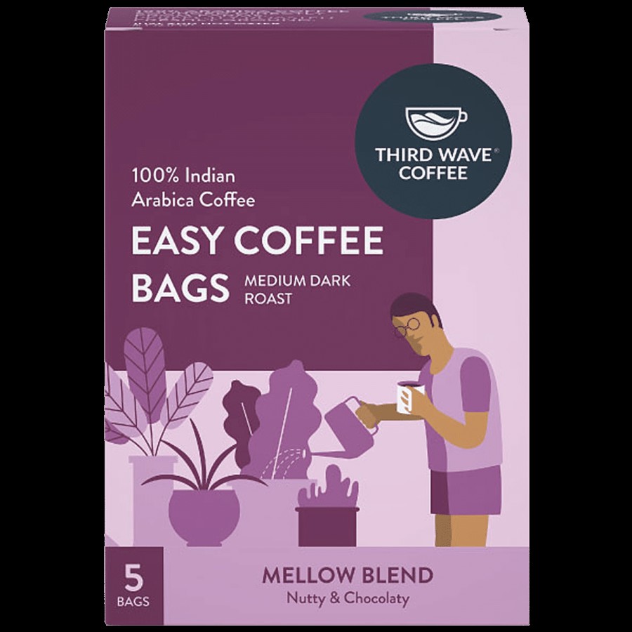 THIRD WAVE COFFEE Mellow Blend Easy Arabica Medium Dark Roast - Nutty & Chocolaty Flavour