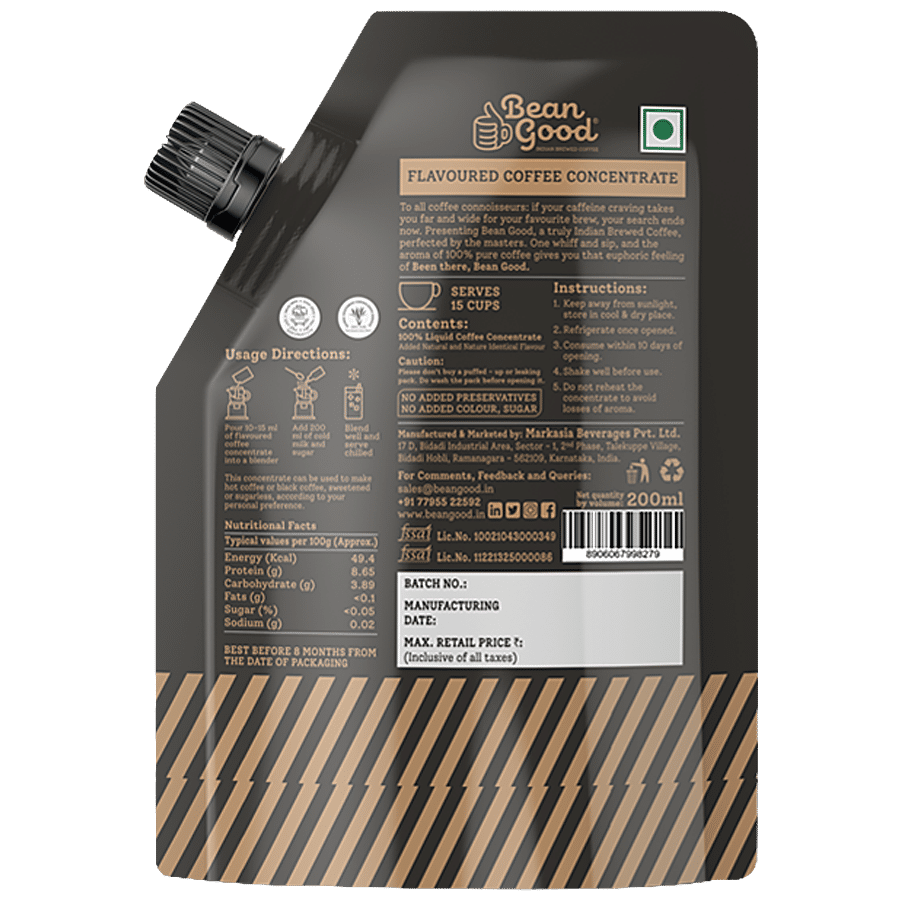 Bean Good Flavoured Coffee Concentrate - Chocolate