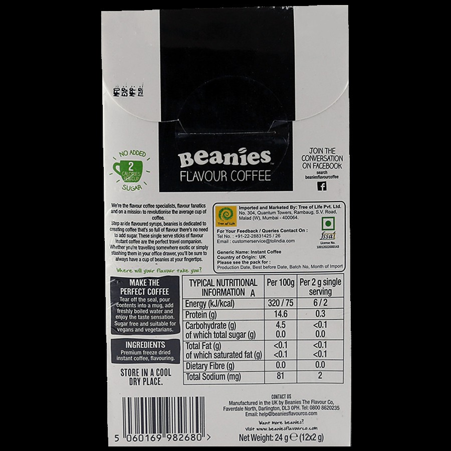 Beanies Flavour Instant Coffee Sticks - Variety Pack