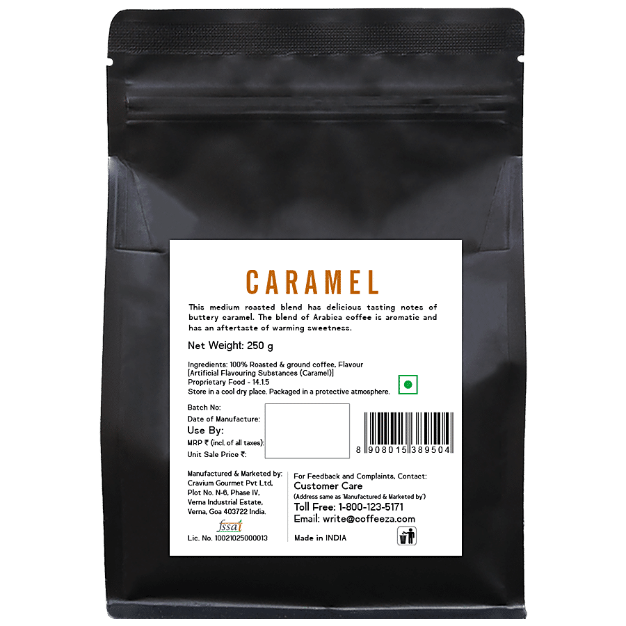 Coffeeza Caramel Flavoured Ground Coffee - Medium Grind