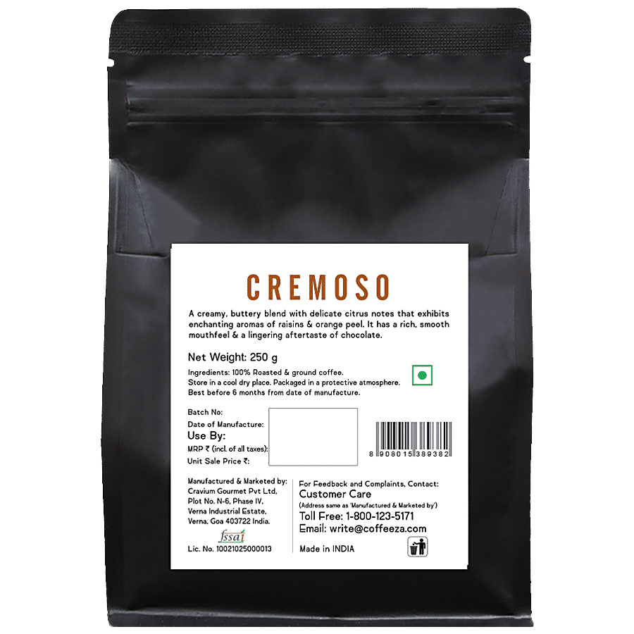 Coffeeza Cremoso Ground Coffee - Medium Grind