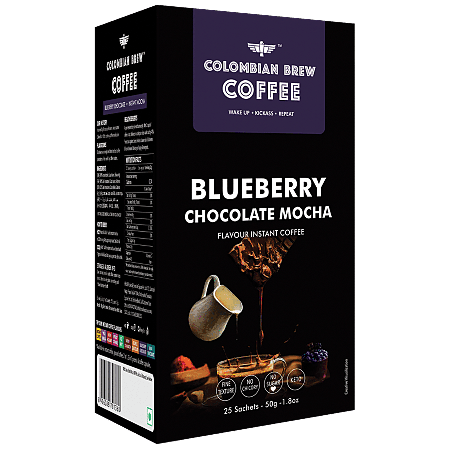 Colombian Brew Coffee Instant Coffee -Blueberry Chocolate Mocha