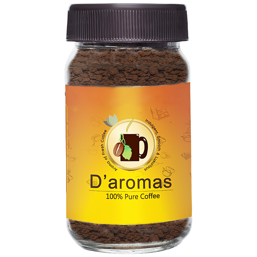 D'Aromas 100% Pure Instant Coffee - Rich Aroma & Bold Taste