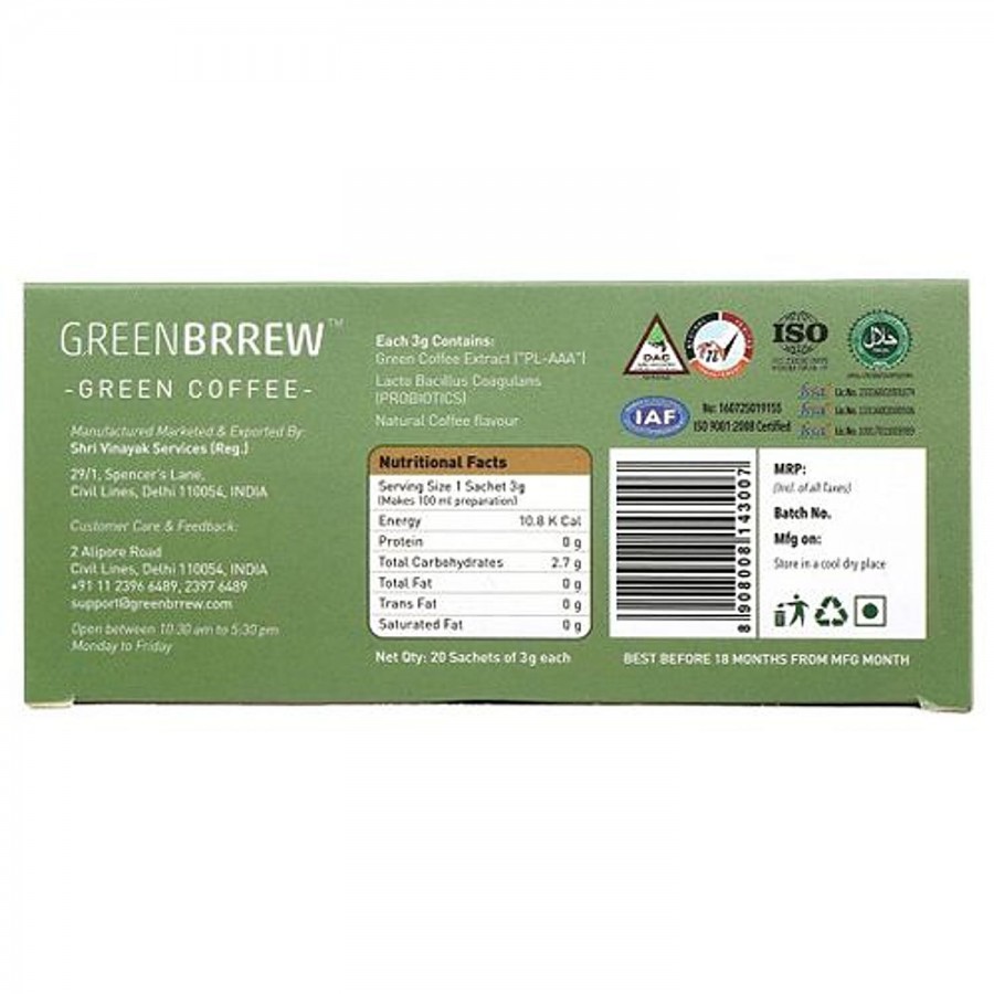 Greenbrrew Green Coffee - Natural