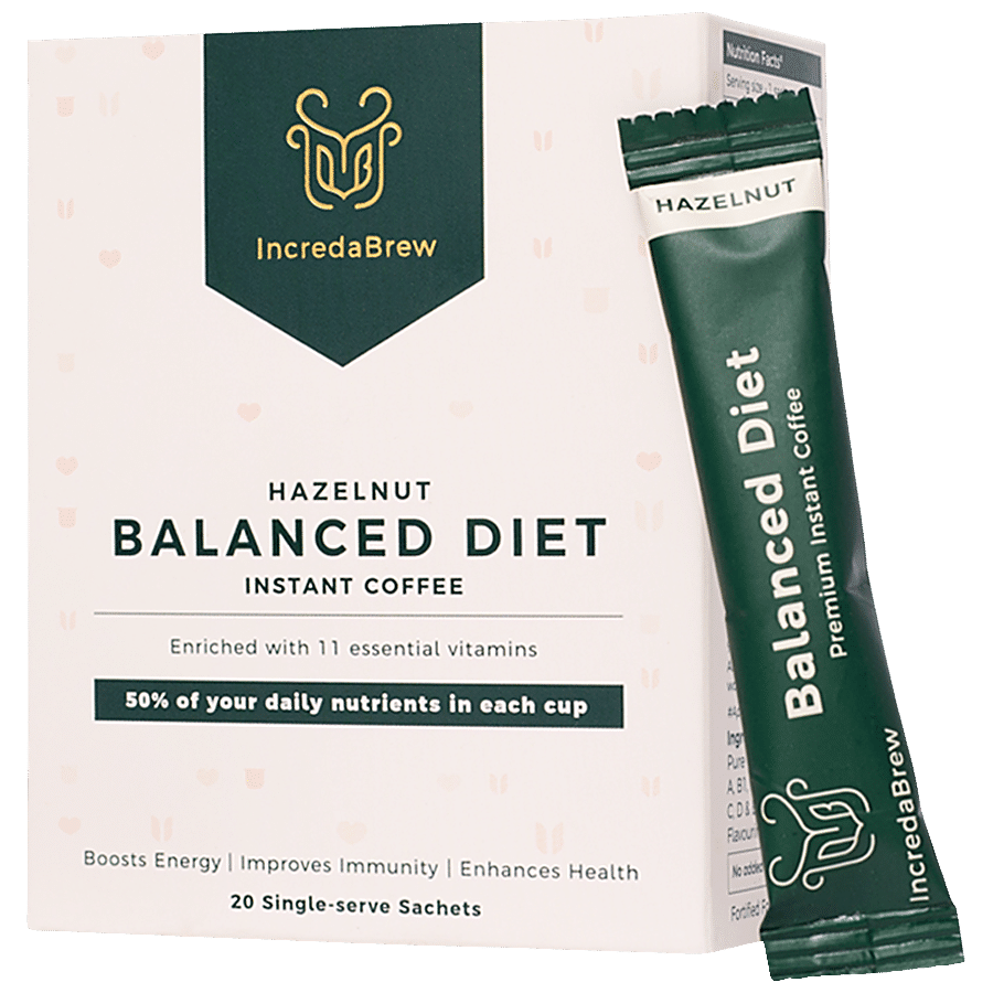 IncredaBrew Balanced Diet Instant Coffee - Hazelnut