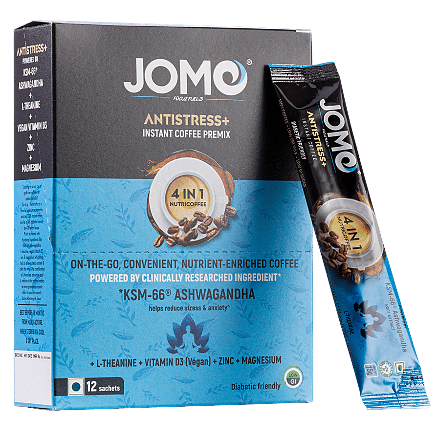 JOMO FOCUZFUELS 4 In 1 Nutricoffee Instant Coffee - Antistress+