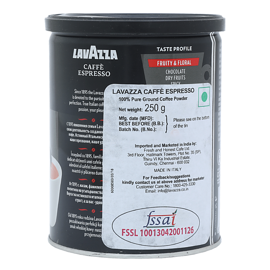 Lavazza Caffe Espresso Coffee Powder - 100% Arabica