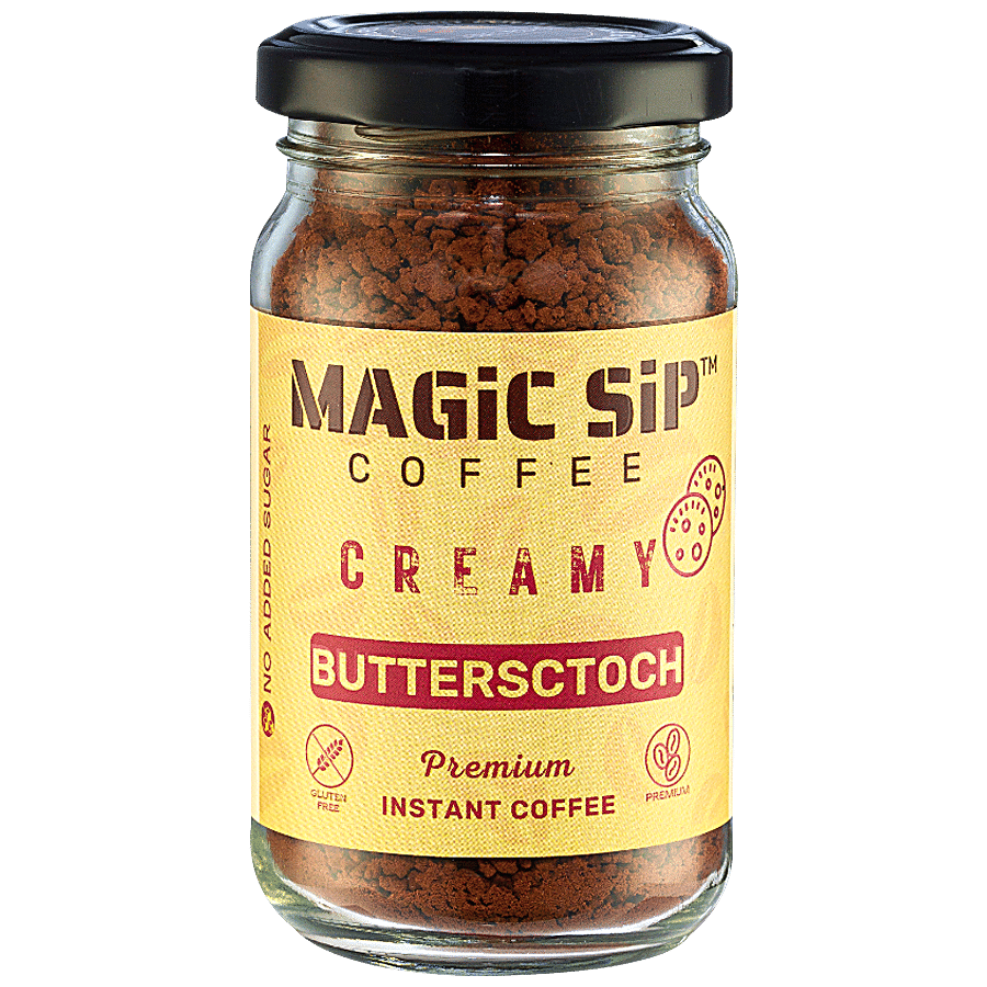 MAGICSIP COFFEE MAGICSIP COFFEE Creamy Butterscotch Premium Instant Coffee - No Added Sugar 60 g