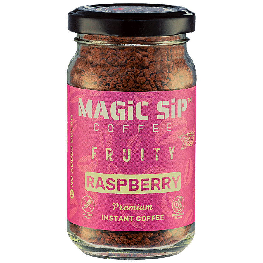 MAGICSIP COFFEE MAGICSIP COFFEE Fruity Raspberry Premium Instant Coffee - No Added Sugar 60 g