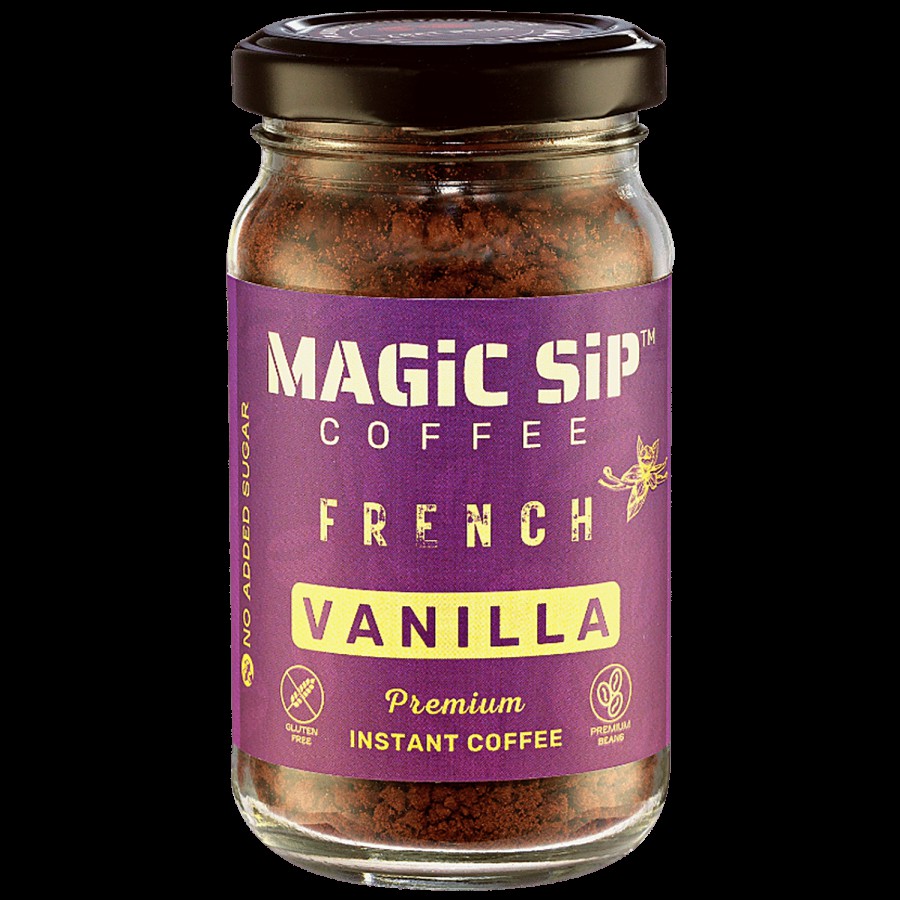 MAGICSIP COFFEE MAGICSIP COFFEE French Vanilla Premium Instant Coffee - No Added Sugar 60 g