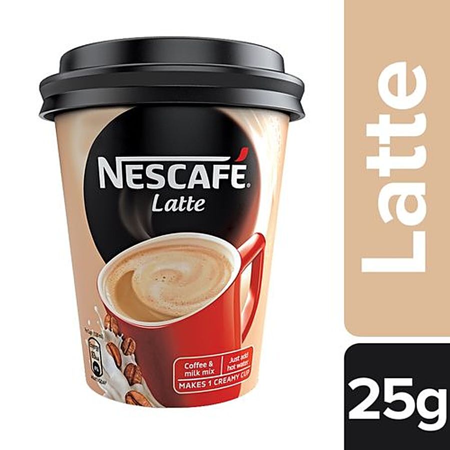 Nescafe  Latte Coffee Cup With Instant Powder Premix - Creamy