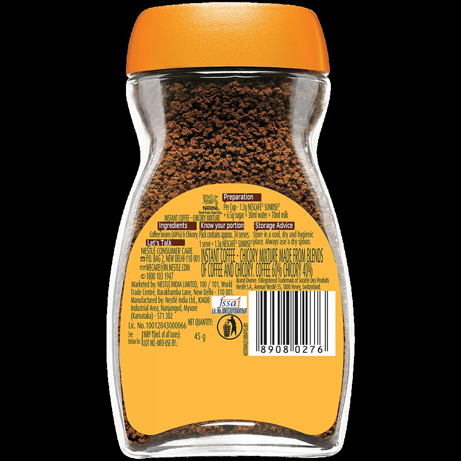 Nescafe  Sunrise Instant Coffee Powder - Chicory Mix