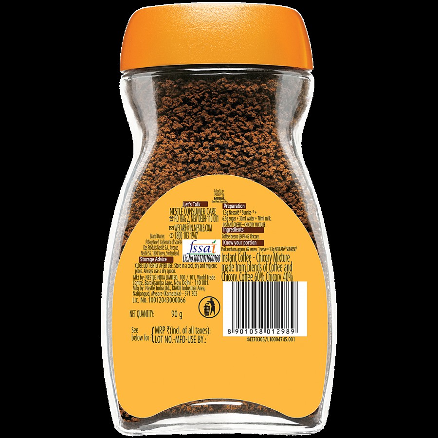 Nescafe  Sunrise Instant Coffee Powder - Chicory Mix