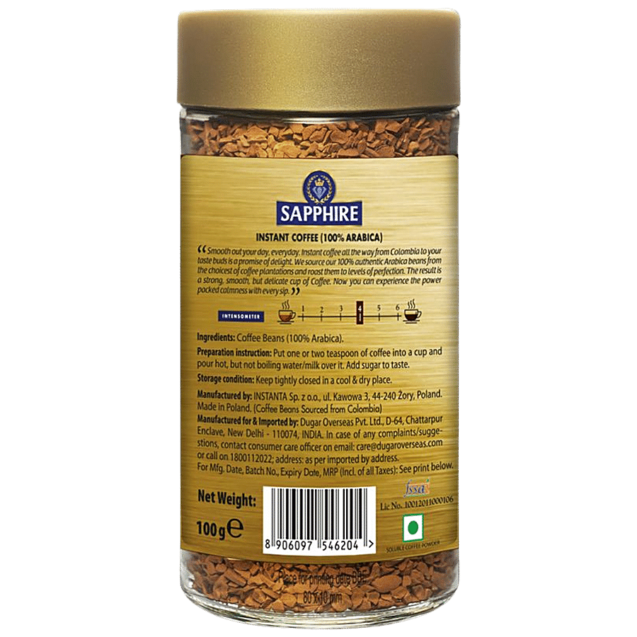 Sapphire  Fine InstantÃ‚Â CoffeeÃ‚Â - 100% Arabica