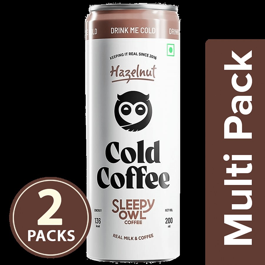 Sleepy Owl Hazelnut Cold Coffee - Thicker