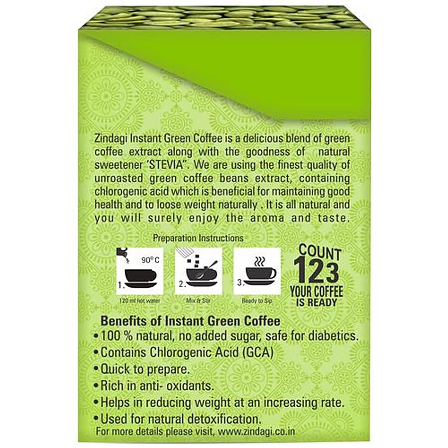 Zindagi Instant Green Coffee With Lemon Extracts & Stevia