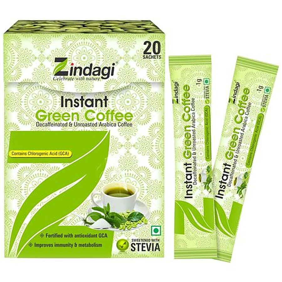 Zindagi Instant Green Coffee With Lemon Extracts & Stevia