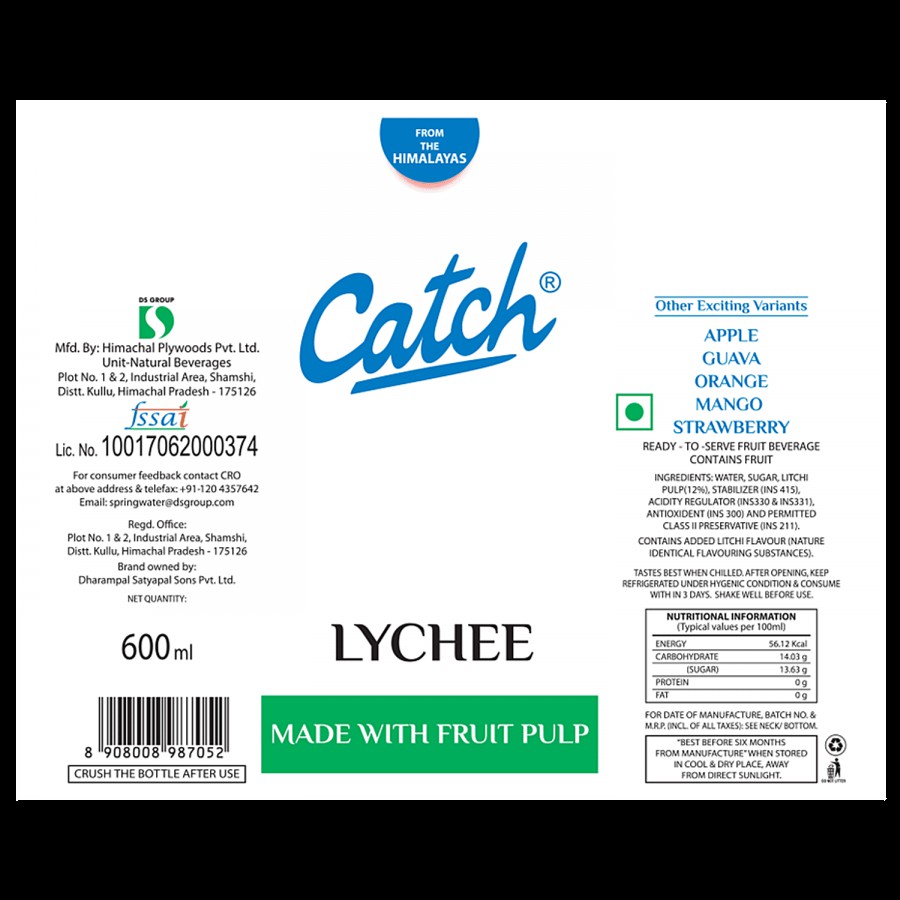 Catch Lychee Juice - Lychee