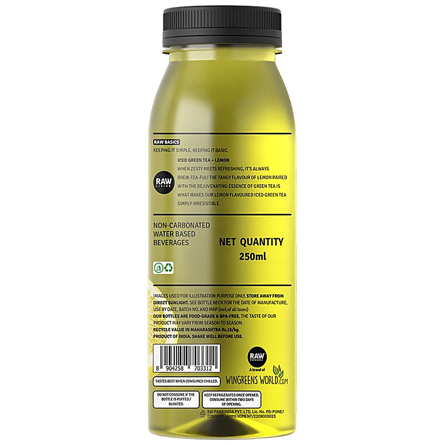 Raw Pressery Iced Green Tea - Lemon