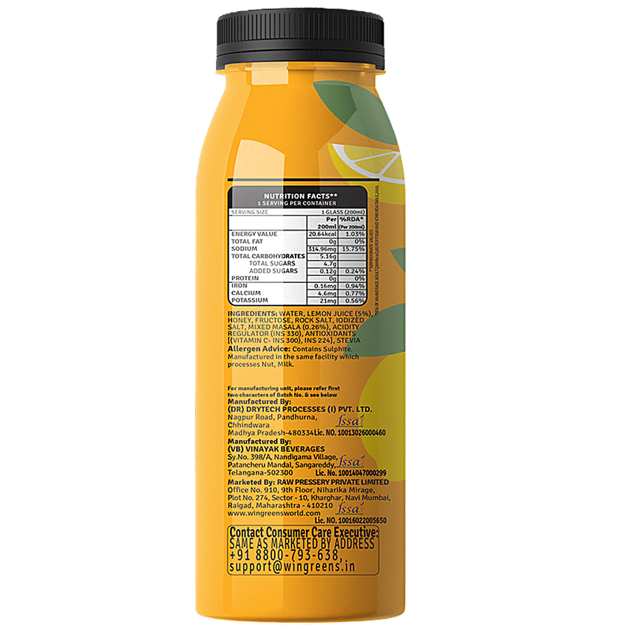 Raw Pressery Masala Lemon/Shikanji Juice