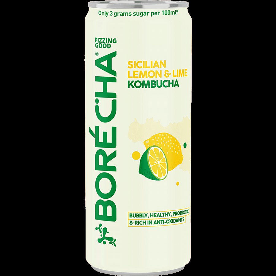 Borécha Sicilian Lemon & Lime Kombucha - Probiotic