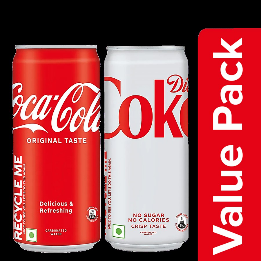 Coca Cola Diet Coke Soft Drink + Original Taste Soft Drink