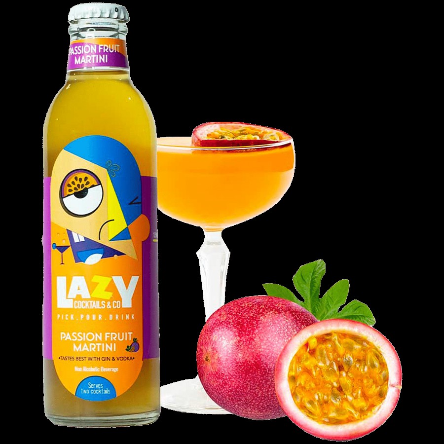 Lazy Cocktails & Co. Passionfruit Martini Non-Alcoholic Beverage Cocktail Mixer