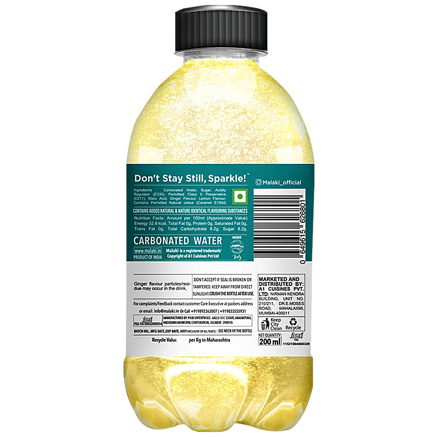 Malaki Ginger Ale - Low-Calorie Beverage