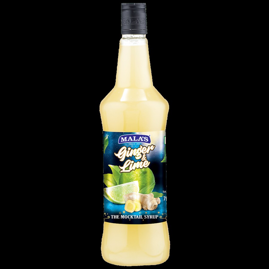 Malas Ginger & Lime Mocktail Syrup - Rich Flavour