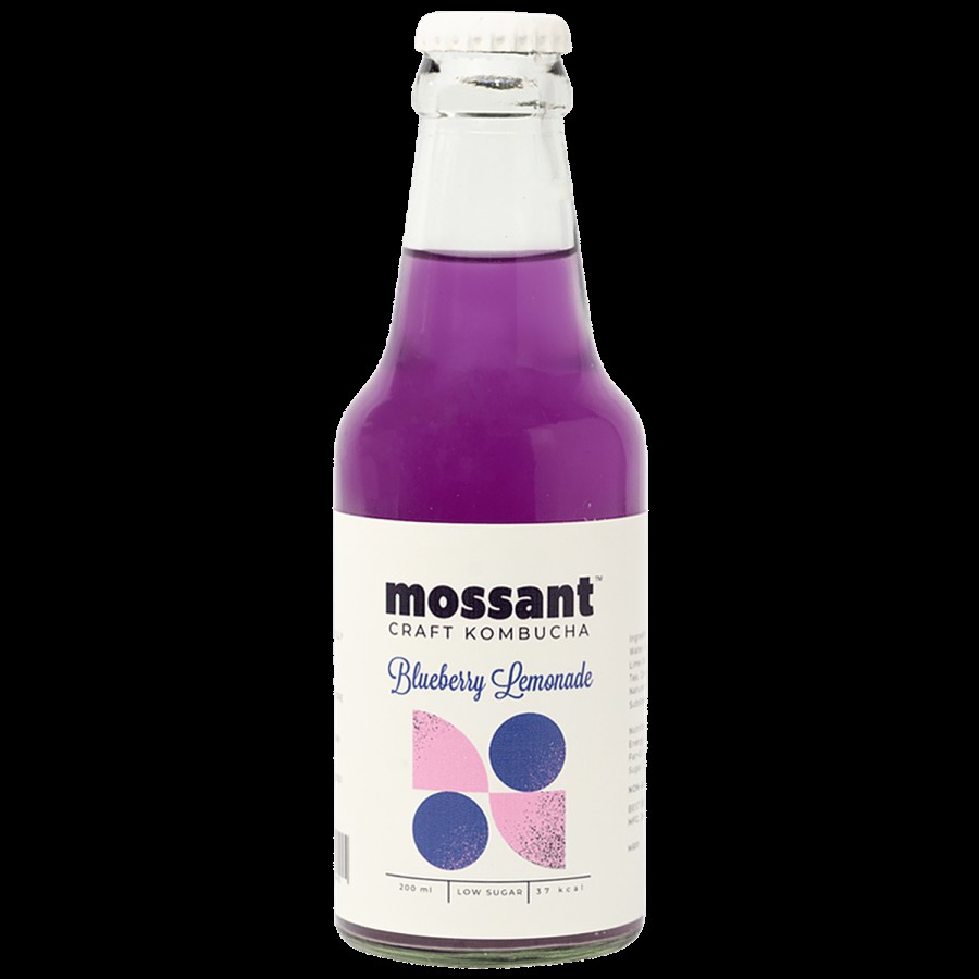 Mossant Blueberry Lemonade Kombucha - Low Sugar